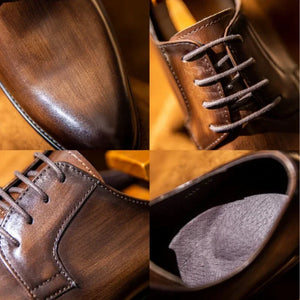 Luxury Men's Leather Shoes High Quality Men's Shoes Pointed Oxford Wedding Leather Men Dress Shoes Gentleman Office Man Shoe