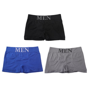 3Pcs/Lot Men Panties Underwear Boxers Breathable Man Boxer Solid Underpants Comfortable Male Brand Shorts Black Blue Underwear | TageUnlimited