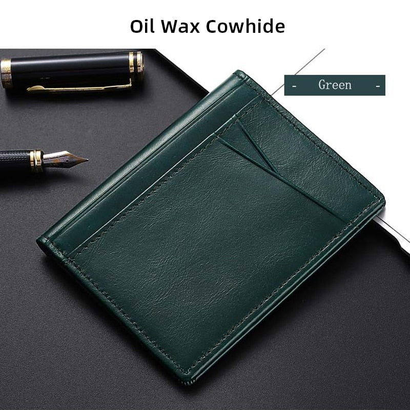 Buylor Men Wallet Soft Super Slim Wallet Genuine Leather Mini Credit Card Holders Wallet Thin Card Purse Small Bags for Women | TageUnlimited
