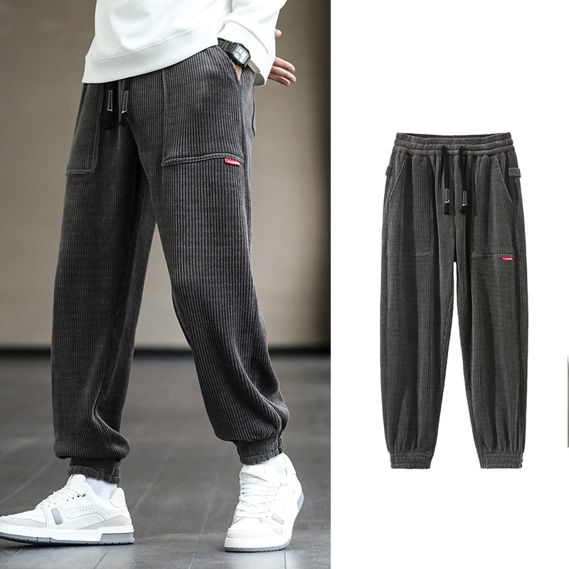 New Autumn Winter Corduroy Sweatpants Men Baggy Joggers Fashion Streetwear Loose Casual Harem Pants Plus SIze 8XL | 0 | TageUnlimited