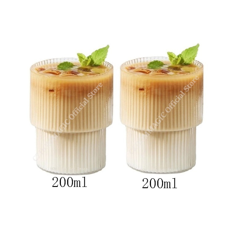 6/4/2/1Pcs American Coffee Mug Heat-Resistant Glass Cups Transparent Tea Mug Water Cup for Drinking Milk Beertea Juice Tumblers | 0 | TageUnlimited