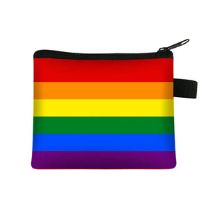 LGBT Love Wins Coin Purse Rainbow Purses Girls Wallet Money Bags Key Card Wallet Zipper Change Case Purses Holder Small Pouch