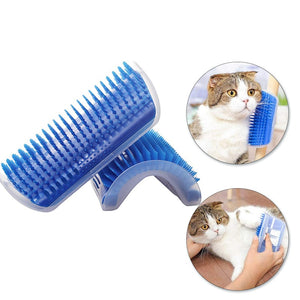 Cat Self Groomer With Catnip Soft Cats Wall Corner Massage Cat Comb Brush Rubs The Face With A Tickling Comb Pet Grooming Supply | TageUnlimited