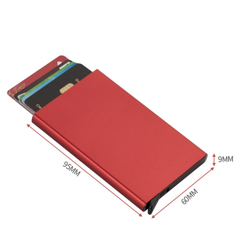 Anti-theft ID Credit Card Holder Porte Carte Thin Aluminium Metal Wallets Pocket Case Bank Women Men Credit Card Box | TageUnlimited
