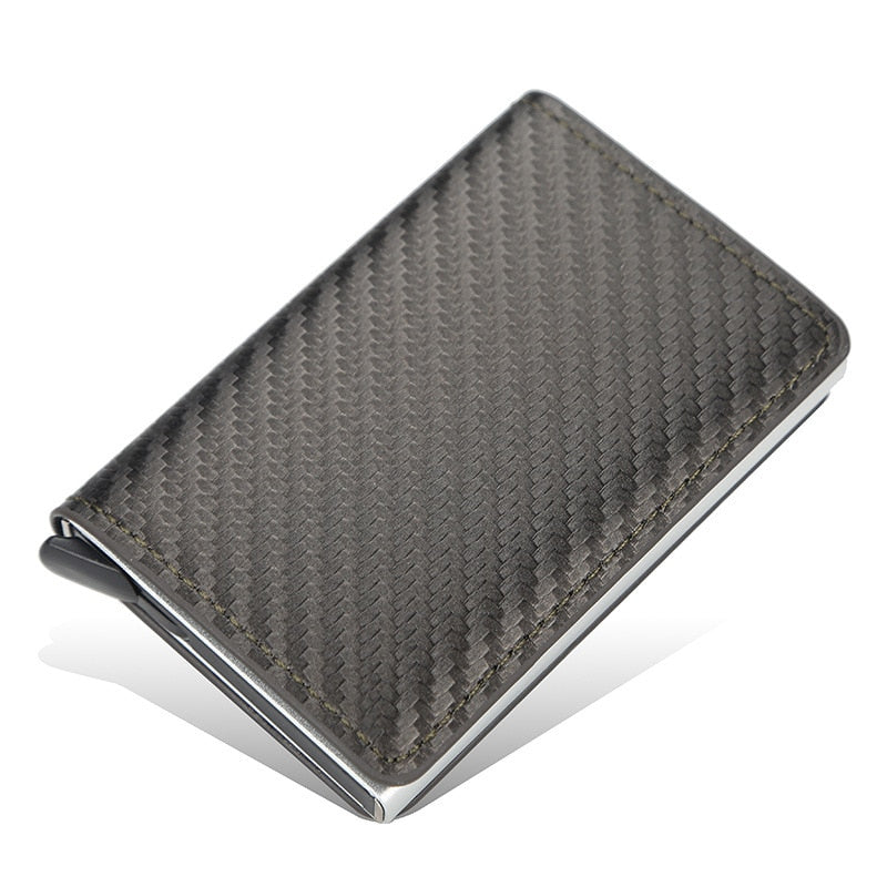 Credit Card Holder Wallet Men Women RFID Aluminium Bank Cardholder Case Vintage Leather Wallet with Money Clips | TageUnlimited
