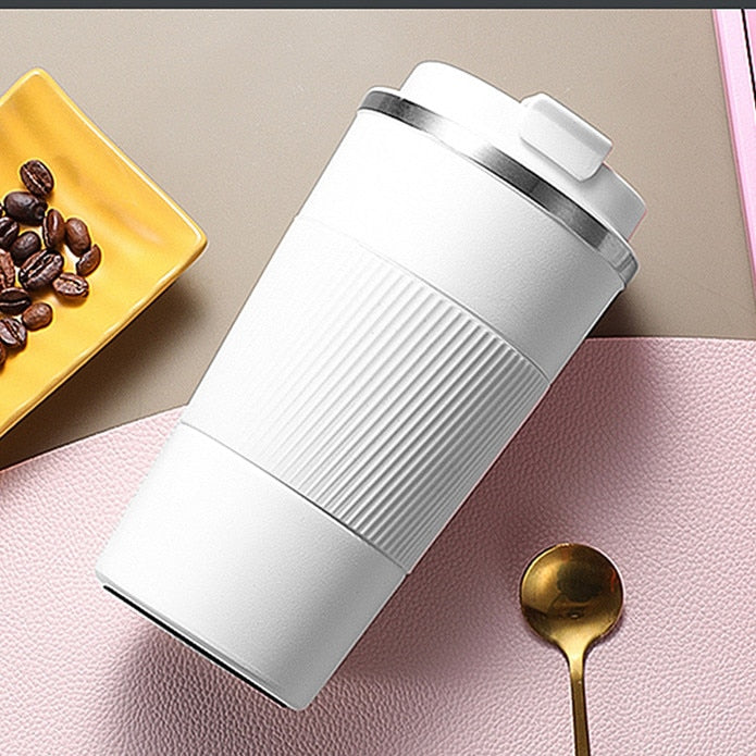 380ml/510ml Double Stainless Steel 304 Coffee Thermos Mug Leak-Proof Non-Slip Car Vacuum Flask Travel Thermal Cup Water Bottle | 0 | TageUnlimited