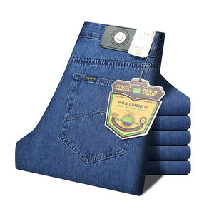 Loose Jeans Men Business Cotton Fabric Summer Classic Brand Straight Denim Pants for Male Casual Trousers Mens | TageUnlimited