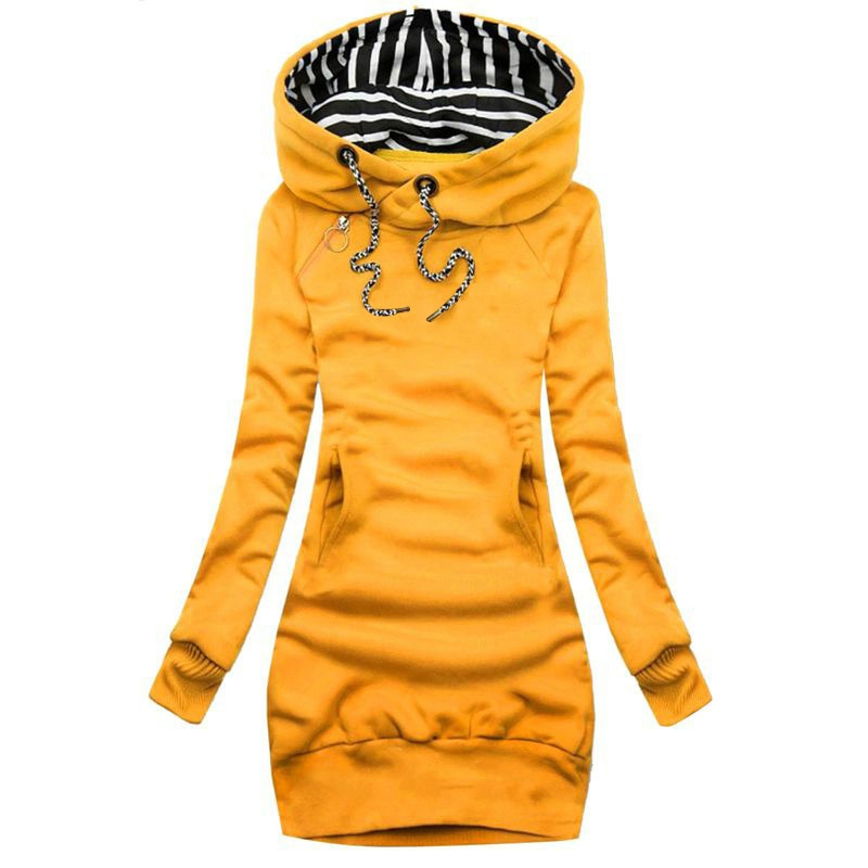Women Sweater Dress Hooded  Spring Autumn Ladies Long Sleeve Hoodie Dress Autumn Winter Casual Slim Sweater Hoodies Dress | 0 | TageUnlimited
