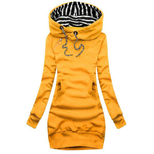 Women Sweater Dress Hooded  Spring Autumn Ladies Long Sleeve Hoodie Dress Autumn Winter Casual Slim Sweater Hoodies Dress | 0 | TageUnlimited