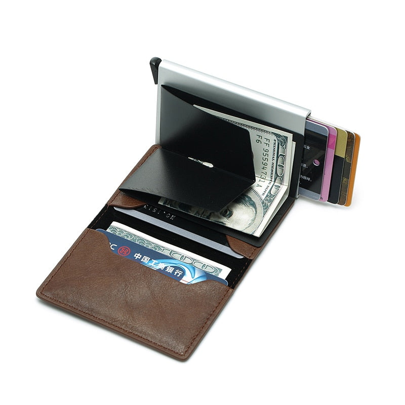 Credit Card Holder for Men Bank Cards Holders Leather RFID Wallet Mini Money Clips Business Luxury Women Small Purse | TageUnlimited
