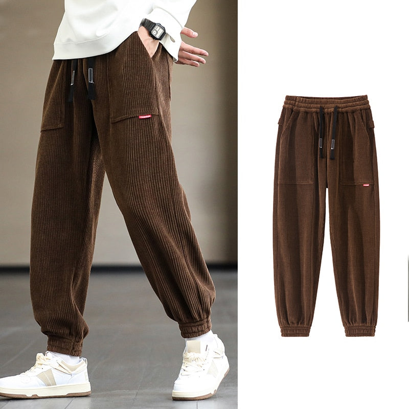 New Autumn Winter Corduroy Sweatpants Men Baggy Joggers Fashion Streetwear Loose Casual Harem Pants Plus SIze 8XL | 0 | TageUnlimited