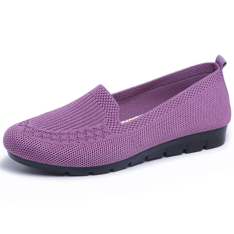 Mesh Breathable Sneakers Women Breathable Light Slip on Flat Casual Shoes Ladies Loafers Socks Shoes Women Zapatillas Mujer | TageUnlimited