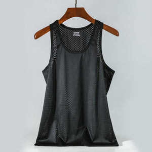 Men Casual Tank Summer Bodybuilding Fitness Muscle Singlet Man&#39;s Clothes Sleeveless Slim Fit Vest Mesh Quick-Drying Vest Hot | TageUnlimited