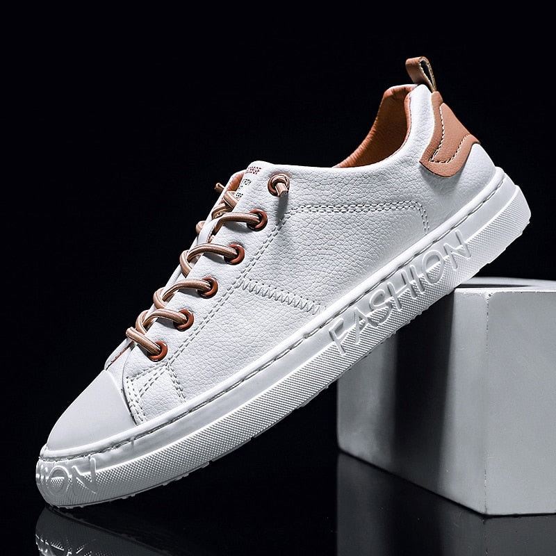 Men Casual Shoes Lightweight Breathable Men Shoes Flat Lace-Up Men Sneakers White Business Travel Unisex Tenis Masculino | TageUnlimited