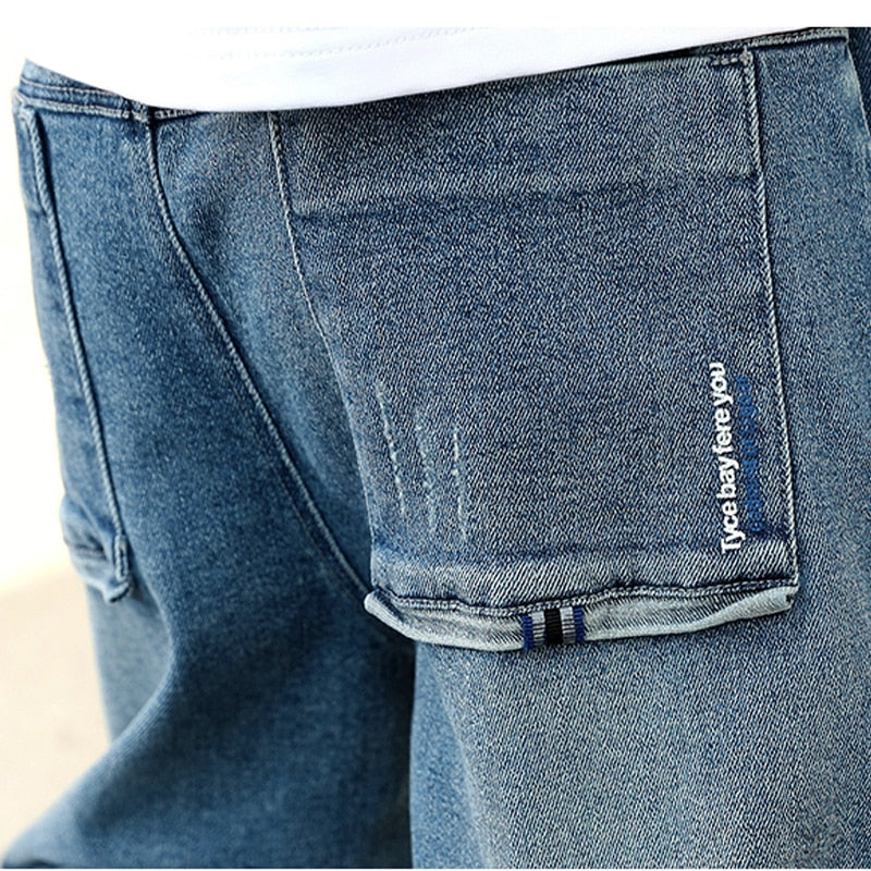 IENENS Boys Jeans Denim Trousers Kids Clothes Children Clothes Spring Young Boy Straight Cowboy Trousers Casual Pants 4-11 Years | TageUnlimited
