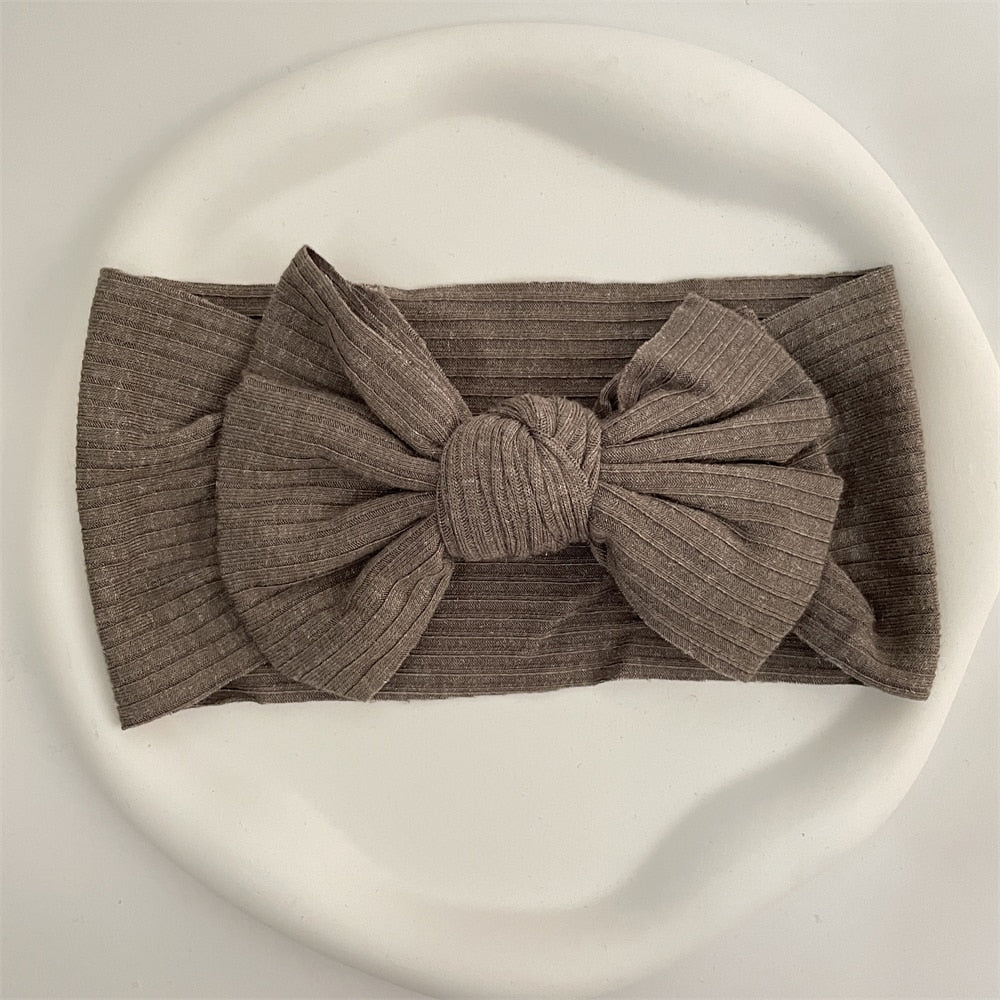 New Colors Knit Baby Headbands Rib Bow Elastic Soft Newborn Headbands for Baby Girl Children Turban Infant Kids Hair Accessories | TageUnlimited