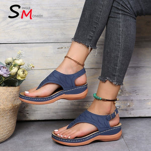 Summer Oxford Women Sandals Flats Slippers Pu Leather Flip Flops Belt Buckle Female Shoes New Rome Fashion Women Slides | TageUnlimited