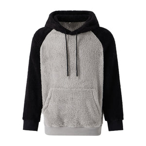 New Autumn and Winter Warm Men´s Wool Hooded Sweatshirts Letter Print Hooded Pullover Kangaroo Pocket Hooded Fleece Sweatshirts | TageUnlimited