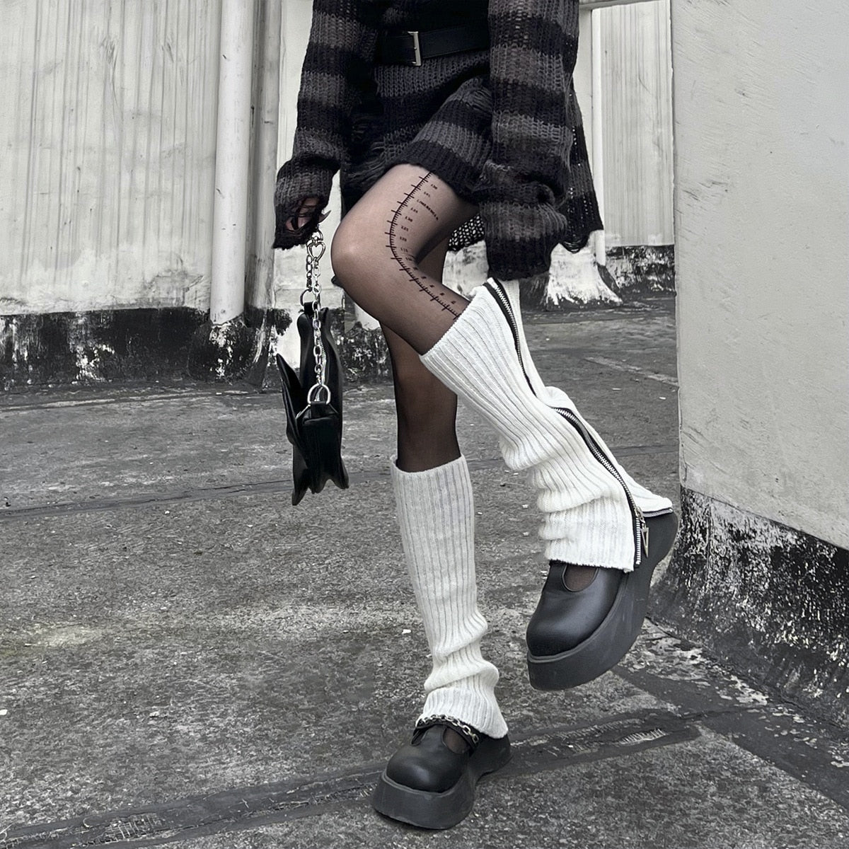 Lolita Leg Warmers Women Long Socks Knitted Warm Foot Cover White Arm Warmer Ladies Autumn Winter Crochet Socks Boot Cuffs | TageUnlimited