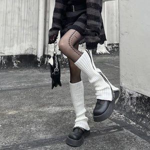 Lolita Leg Warmers Women Long Socks Knitted Warm Foot Cover White Arm Warmer Ladies Autumn Winter Crochet Socks Boot Cuffs | TageUnlimited
