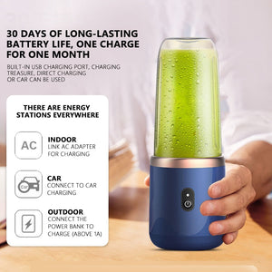 6 Blades Juicer Cup 400ML USB Smoothie Blender Cup Mini Charging Fruit Squeezer Food Mixer Ice Crusher Portable Wireless Juicers | TageUnlimited