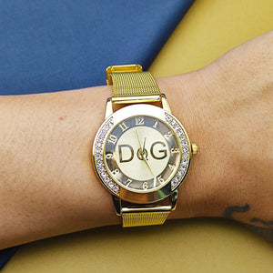 Fashion Watch Women Luxury Brand DQG Quartz Watch Reloj Mujer Casual Stainless Steel Ladies Clock | TageUnlimited