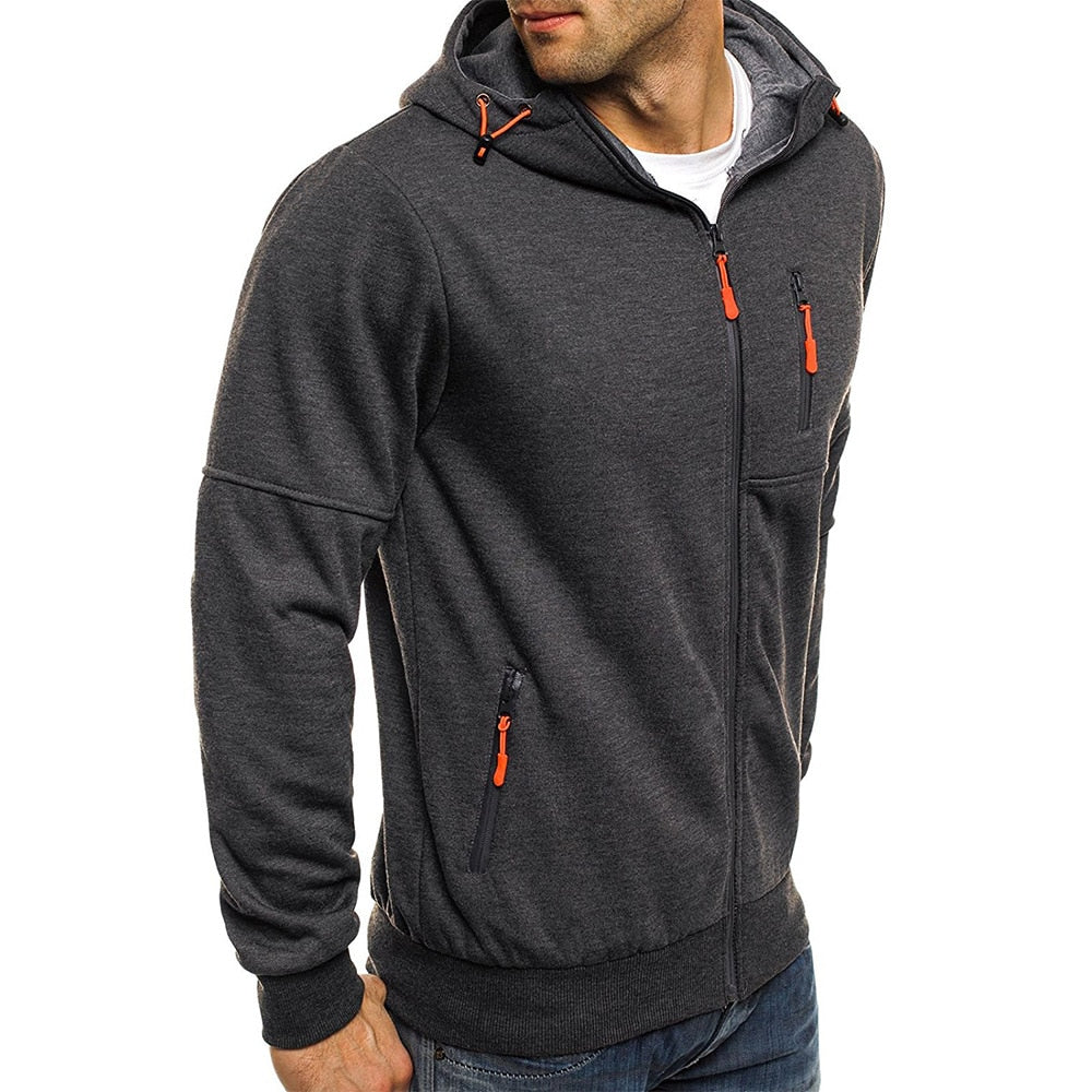 Brand New Men Hoodies Sweatshirts Leisure Cardigan Men Hooded Pullovers Jacquard Casual Man Hoody Sweatshirt Jackets | TageUnlimited
