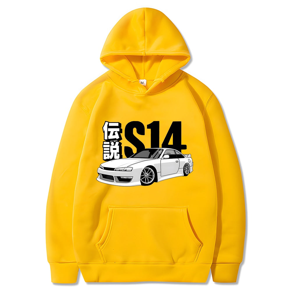 Anime Initial D Hoodie Drift JDM Pullover Oversized Sweatshirt EU Size Silvia Streetwear S Comic14 Japan Car Long Sleeve Unisex | TageUnlimited