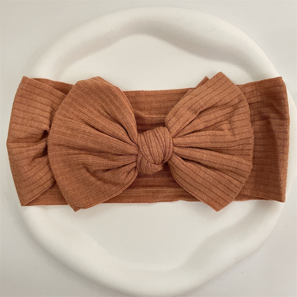 New Colors Knit Baby Headbands Rib Bow Elastic Soft Newborn Headbands for Baby Girl Children Turban Infant Kids Hair Accessories | TageUnlimited