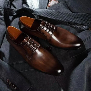 Luxury Men's Leather Shoes High Quality Men's Shoes Pointed Oxford Wedding Leather Men Dress Shoes Gentleman Office Man Shoe