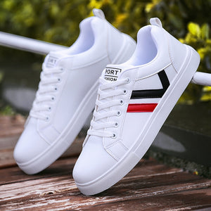Men Casual Shoes Lightweight Breathable Men Shoes Flat Lace-Up Men Sneakers White Business Travel Unisex Tenis Masculino | TageUnlimited