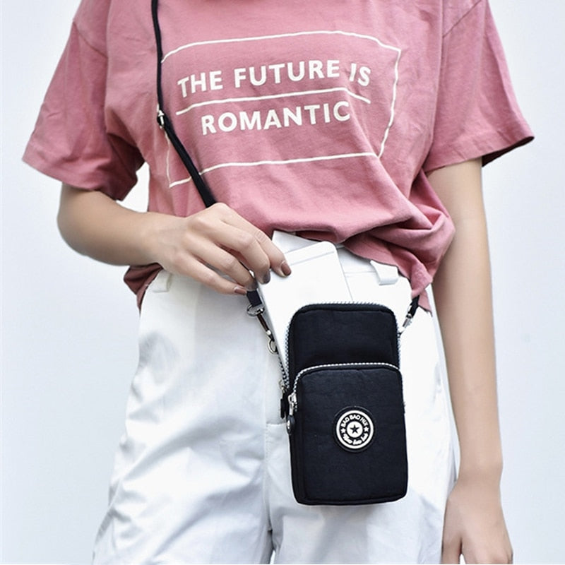 Small Shoulder Bag Nylon Women Mobile Phone Bag Mini Female Messenger Purse Lady Wallet CrossBody Bag Women Handbag | TageUnlimited