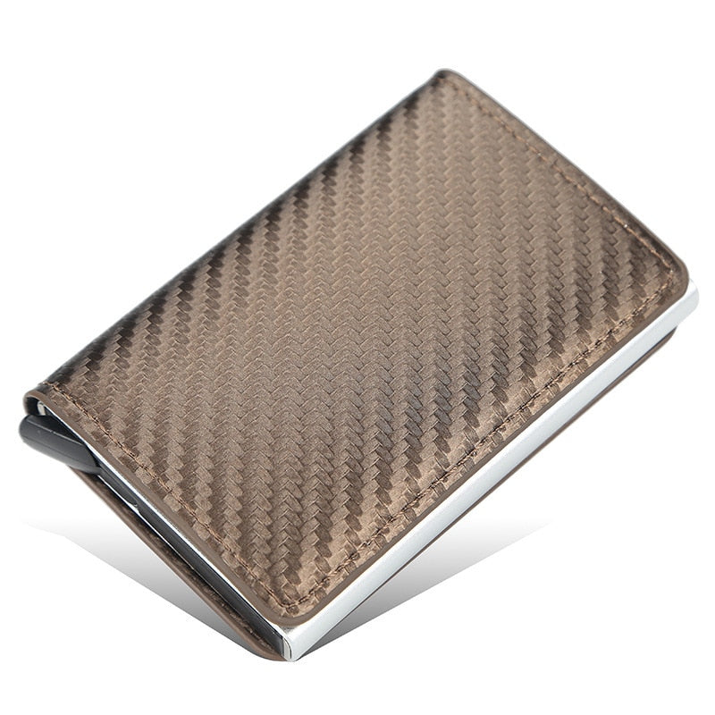 Credit Card Holder Wallet Men Women RFID Aluminium Bank Cardholder Case Vintage Leather Wallet with Money Clips | TageUnlimited