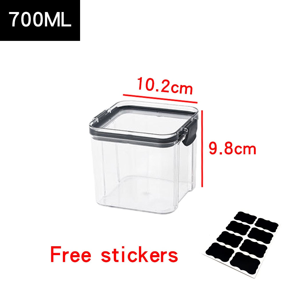 Food Storage Containers Kitchen Storage Organization Kitchen Storage Box Jars Ducts Storage for Kitchen PET Food Storage Box Lid | TageUnlimited