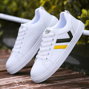 Men Casual Shoes Lightweight Breathable Men Shoes Flat Lace-Up Men Sneakers White Business Travel Unisex Tenis Masculino | TageUnlimited
