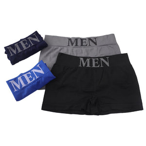 3Pcs/Lot Men Panties Underwear Boxers Breathable Man Boxer Solid Underpants Comfortable Male Brand Shorts Black Blue Underwear | TageUnlimited