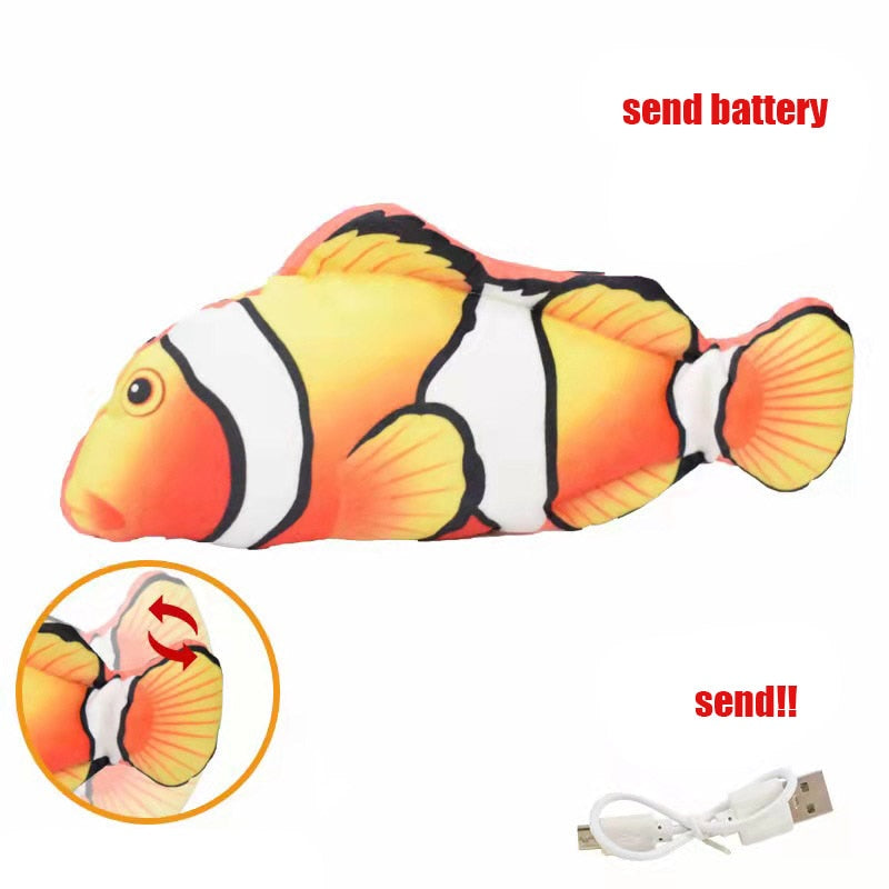 Cat Toys Electric Fish With USB Charging Built-In Lithium Battery Simulation Realistic Pet Molar Interactive Toys Pet Supplies | TageUnlimited