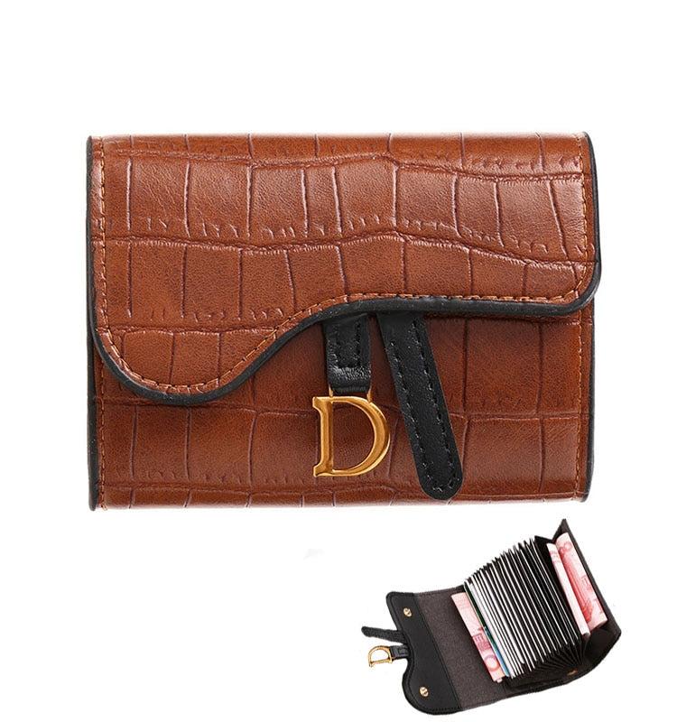 Women Short Wallet Small Fashion Luxury Brand Leather Purse Ladies Card Bag for Women Clutch Female Purse Money Clip Wallet | TageUnlimited