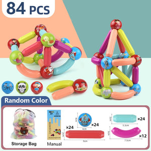 Magic Magnetic Building Blocks Toy Magnetic Construction Set Magnet Ball Sticks Rod Games Montessori Educational Toys For Kids | TageUnlimited