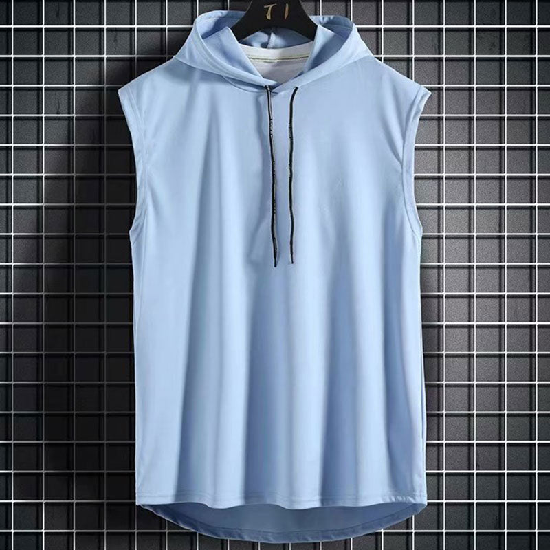 Plus Size Summer Men Clothing Tank Tops Sweatshirt Sleeveless Tops Hoodie Vest Workout Fitness Mens T Shirt Workout Hip Hop Vest | TageUnlimited