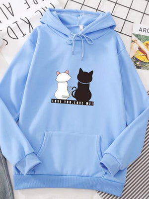Streetwear Hoodies Fashion Women Sweatshirt Autumn Winter Long Sleeve Harajuku Hooded Sweater Korean Cartoon Cat sudadera mujer | 0 | TageUnlimited