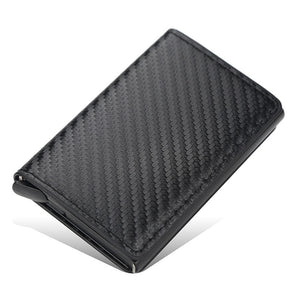 Credit Card Holder Wallet Men Women RFID Aluminium Bank Cardholder Case Vintage Leather Wallet with Money Clips | TageUnlimited