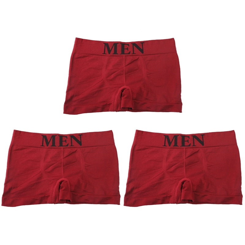 3Pcs/Lot Men Panties Underwear Boxers Breathable Man Boxer Solid Underpants Comfortable Male Brand Shorts Black Blue Underwear | TageUnlimited