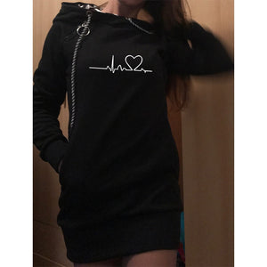 Women Sweater Dress Hooded  Spring Autumn Ladies Long Sleeve Hoodie Dress Autumn Winter Casual Slim Sweater Hoodies Dress | 0 | TageUnlimited