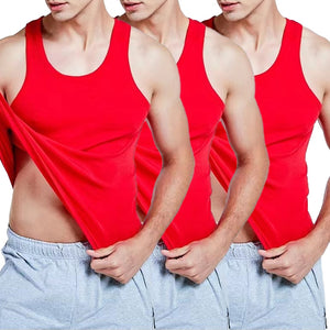 Hot Sale 3pcs / 100% Cotton Mens Sleeveless Tank Top Solid Muscle Vest Undershirts O-neck Gymclothing Tees Whorl Tops | TageUnlimited