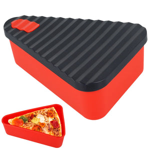 Reusable Silicone Pizza Pack Box Triangular Pizza Storage Container Sandwich Dessert Cake Microwave Lunch Box Kids Bento Box | 0 | TageUnlimited