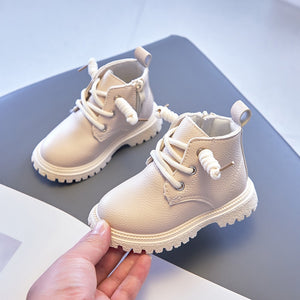 Baby Kids Short Boots Boys Shoes Autumn Winter Leather Children Boots Fashion Toddler Girls Boots Boots Kids Snow Shoes E08091 | TageUnlimited