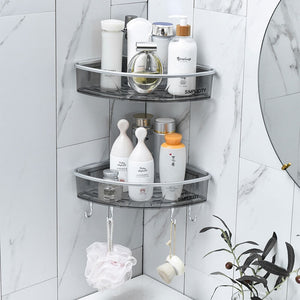 Punch-free Bathroom Shelf Shampoo Cosmetic Towel Storage Rack Organizer Bath Corner Holder Household Items Bathroom Accessories | TageUnlimited
