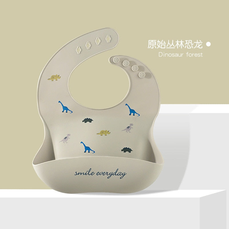 Waterproof Baby Bibs Soft Silicone Scarf Cute Cartoon Brint Baby Items Boys And Girls Adjustable Bibs Burp Sloths | TageUnlimited