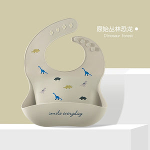 Waterproof Baby Bibs Soft Silicone Scarf Cute Cartoon Brint Baby Items Boys And Girls Adjustable Bibs Burp Sloths | TageUnlimited